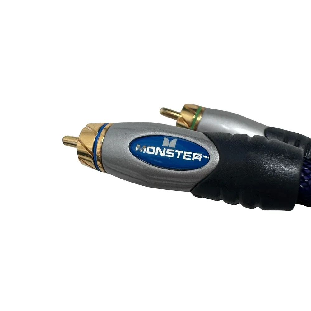 Monster Ultra Series THX 800 8 ft Component Video Cable RCA Blue Braided Mesh